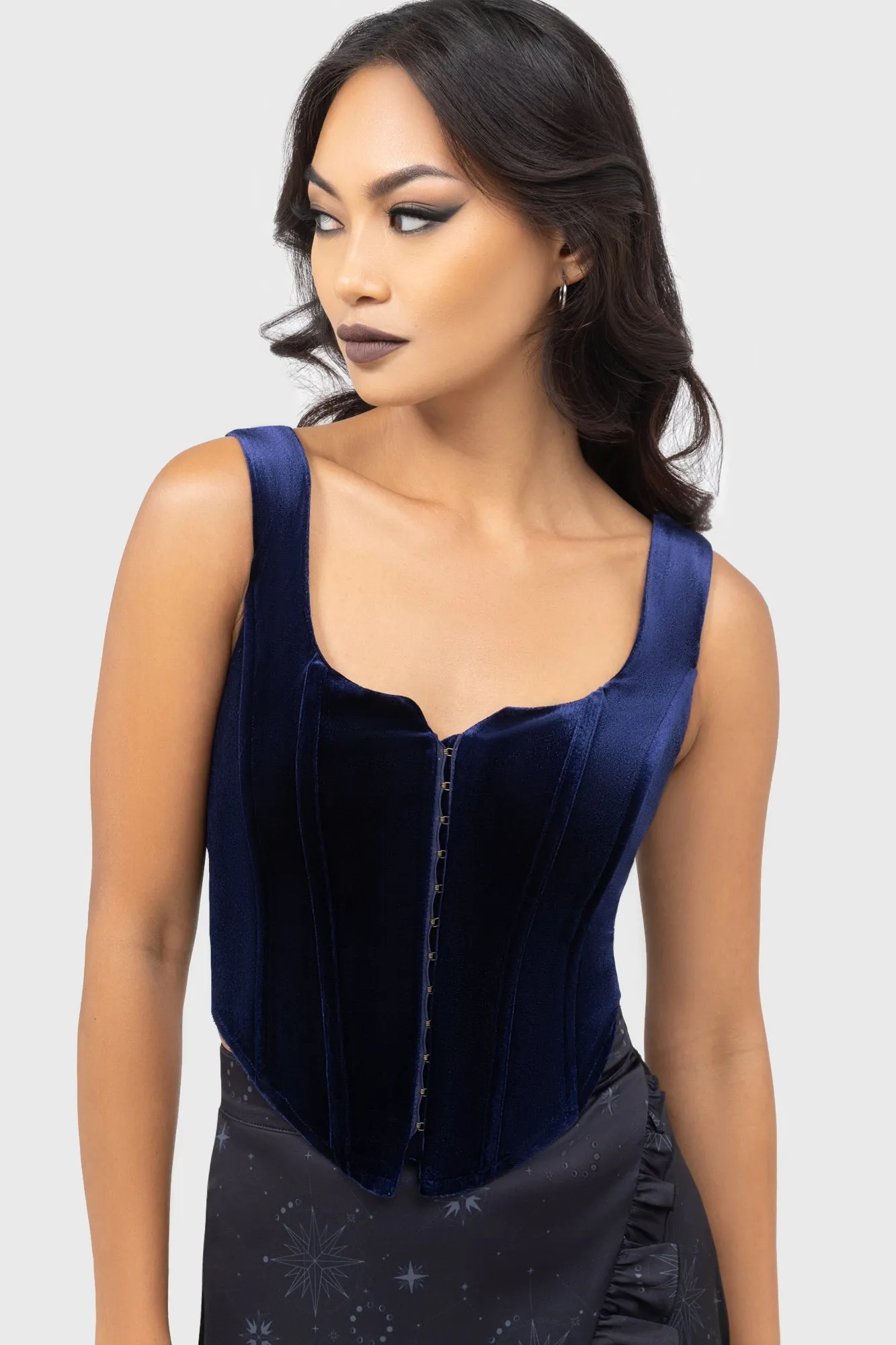 Moon Mourning Corset Top Snag Resistant Fabric HeatRegulating