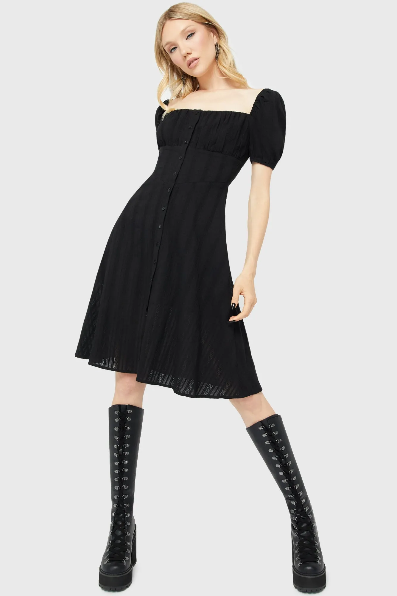 Moonlight Fang Dress Hidden Zipper Shore Time