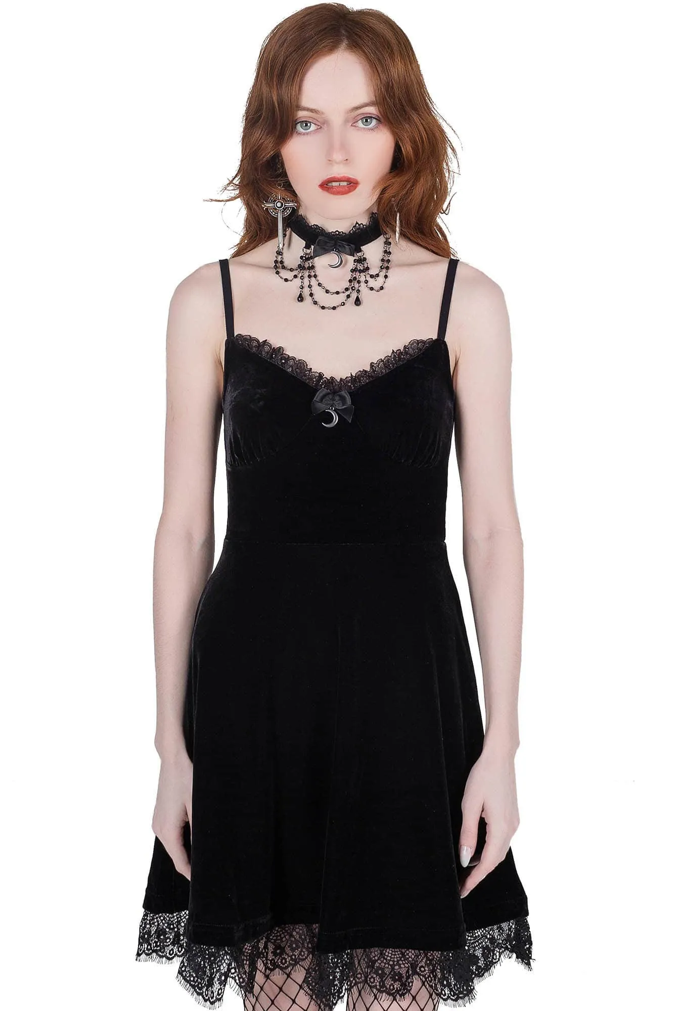 Moonstruck Velvet Skater Dress [B] Bold Style Inclusive Fit