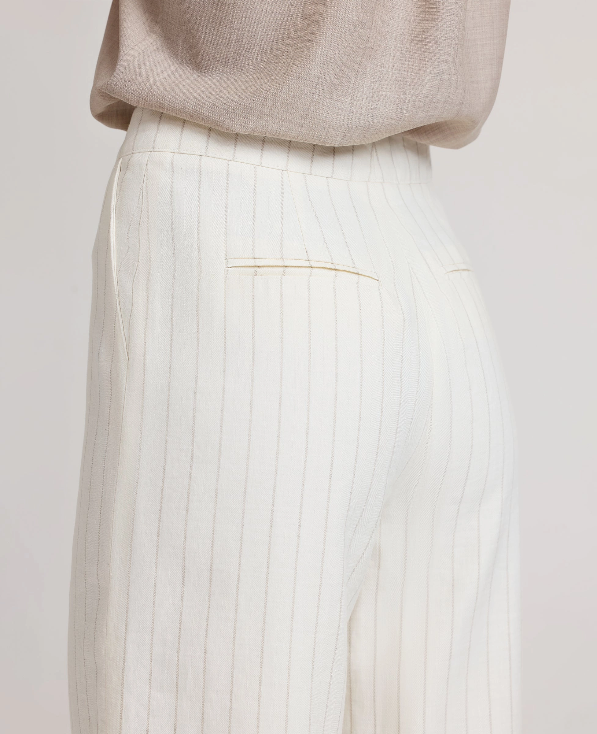 Comfy Wardrobe Active Lifestyle Corine Stripe Linen Trousers