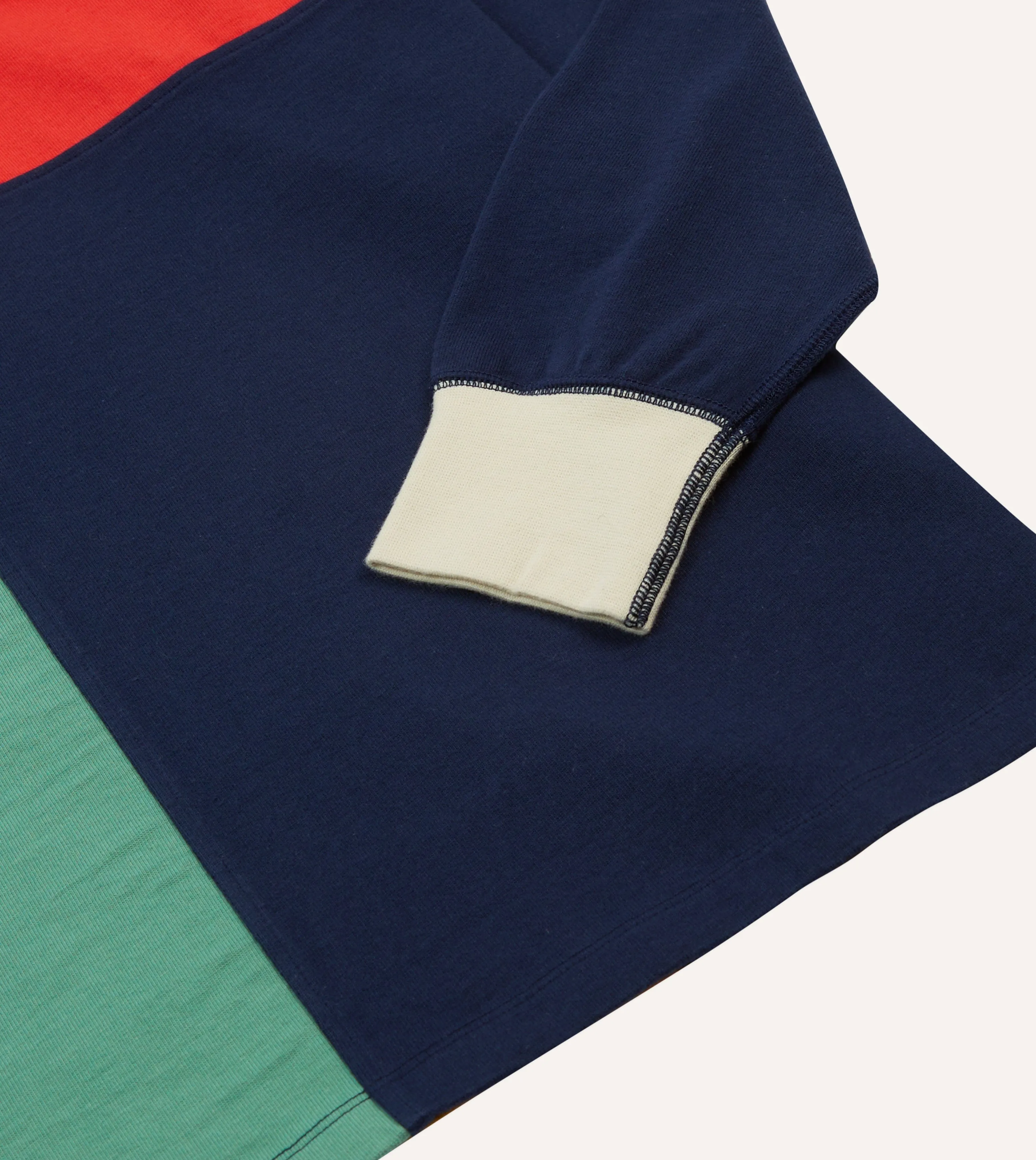 Multi Panelled Cotton Rugby Shirt Classic Design Classic Appeal