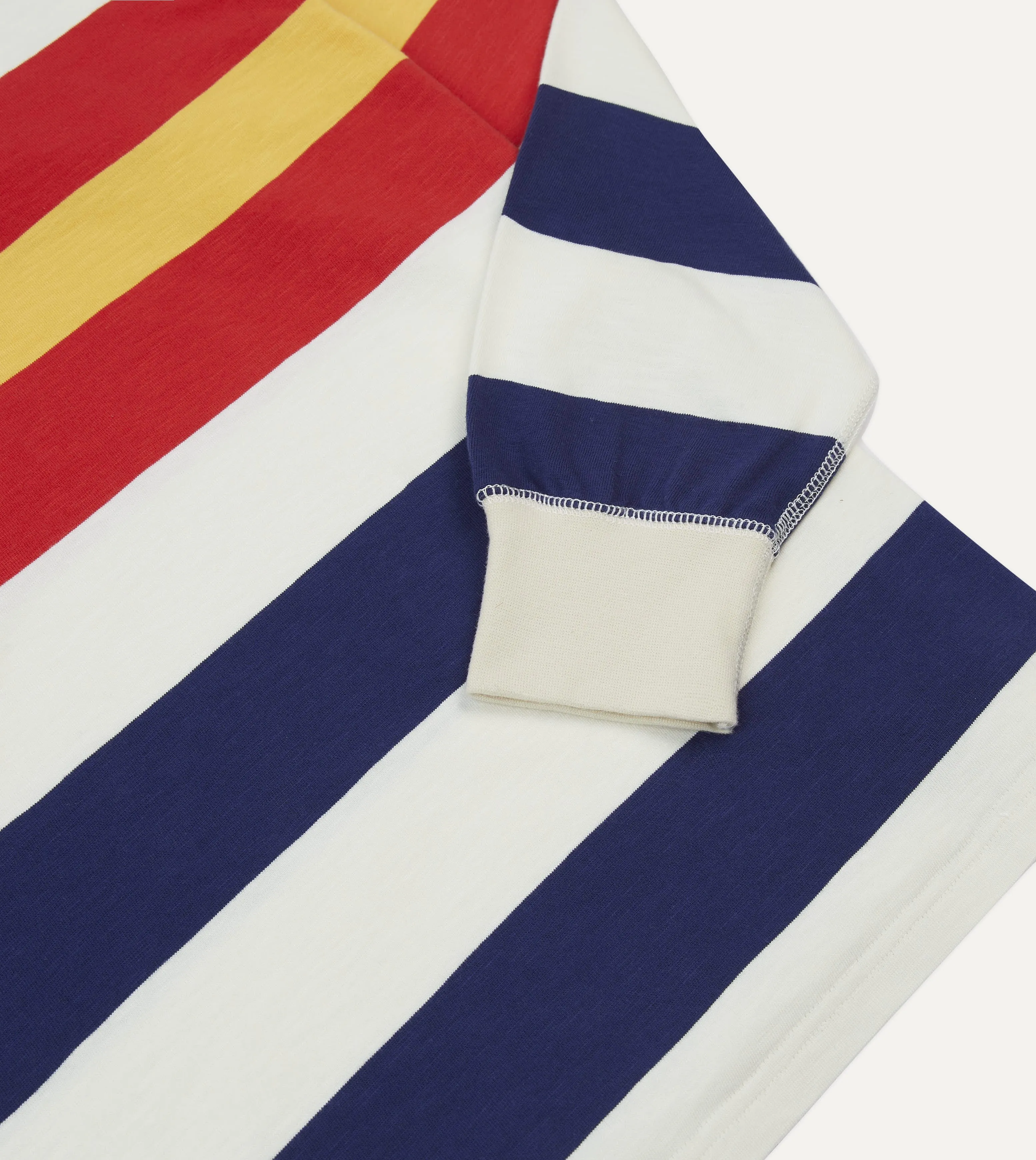 Teen Fashion Sleeveless Cut Multi Stripe Flam?? Cotton Rugby Shirt