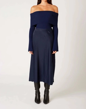 Knit Layers Palmer Sweater In Midnight