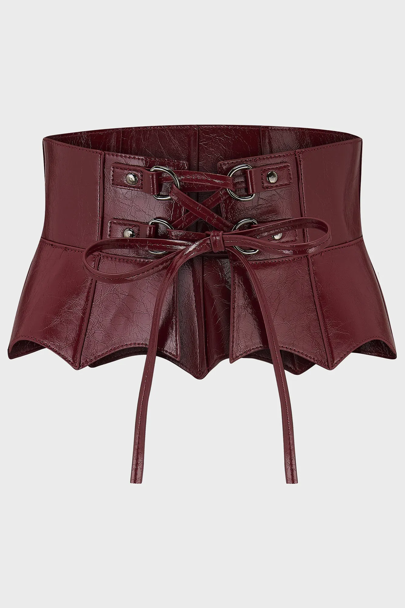 HypoallergenicMaterial Wetland Bat Peplum Corset [Red]