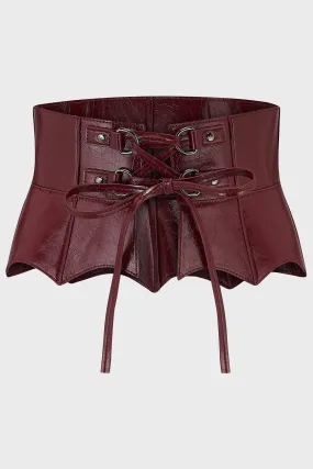 HypoallergenicMaterial Wetland Bat Peplum Corset [Red]