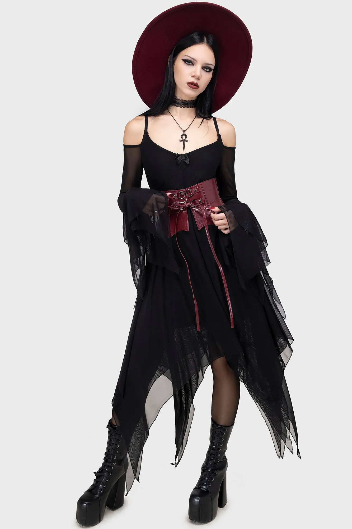 NonRestrictive Cut AdvancedAirflowChannels Wetland Bat Peplum Corset [Red]