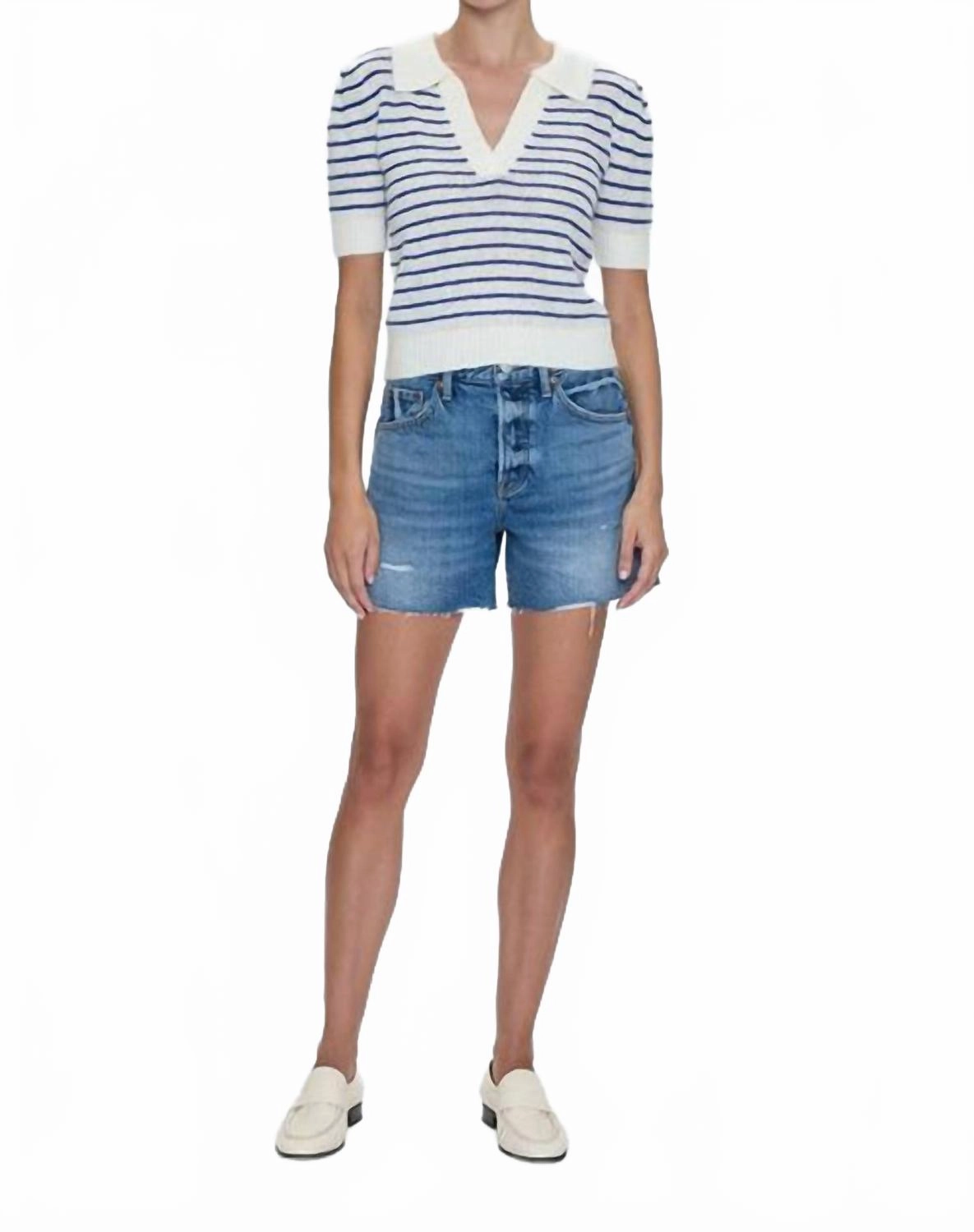 Smooth Fabric Stretch Fabric Andie High Rise Vintage Short In Thesis