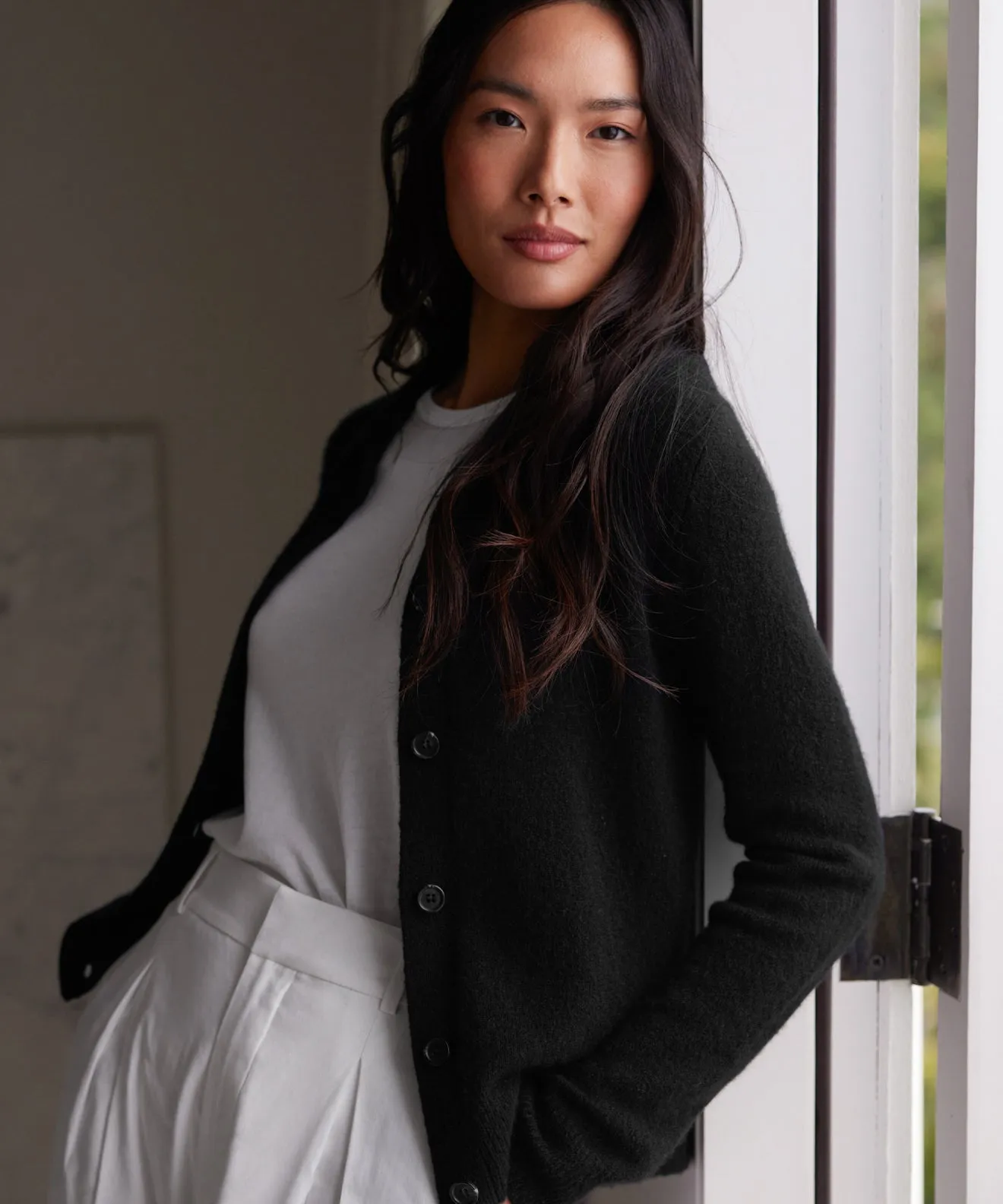 Shrink Resistant Treatment EcoFriendly Material Blend Murphy Cardigan