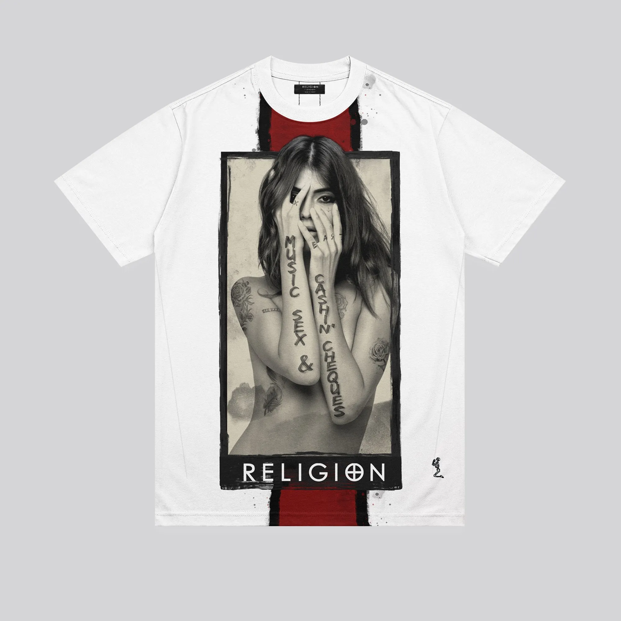 MUSIC SEX & CASHIN CHEQUES WHITE T-SHIRT Hiking durability college