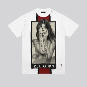 MUSIC SEX & CASHIN CHEQUES WHITE T-SHIRT Versatile Layering Piece Simple Fashion