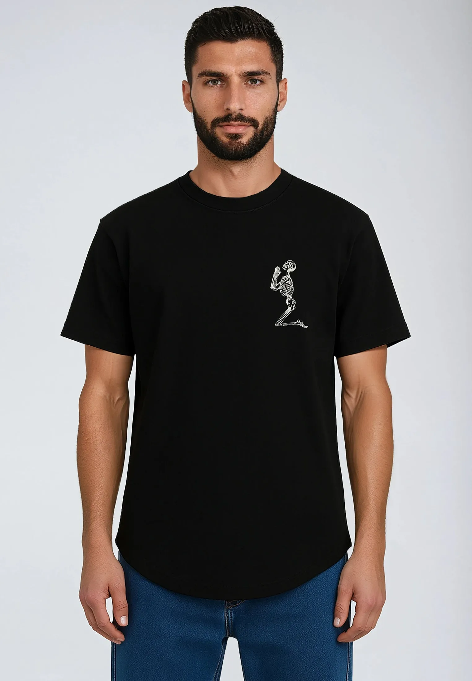 Oeko Tex Certified ESSENTIAL BIG SKELETON BLACK T-SHIRT