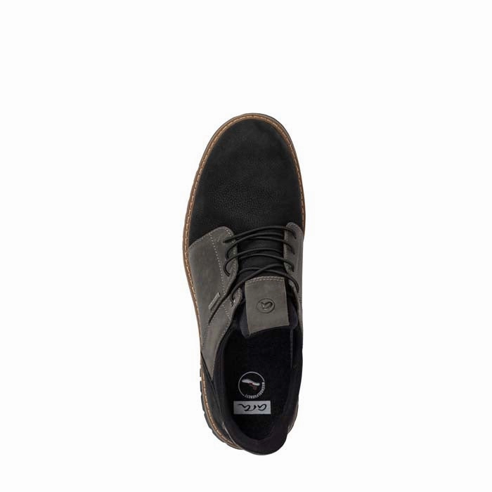 Mens Ara Lexington in Black/Grey Forest Path