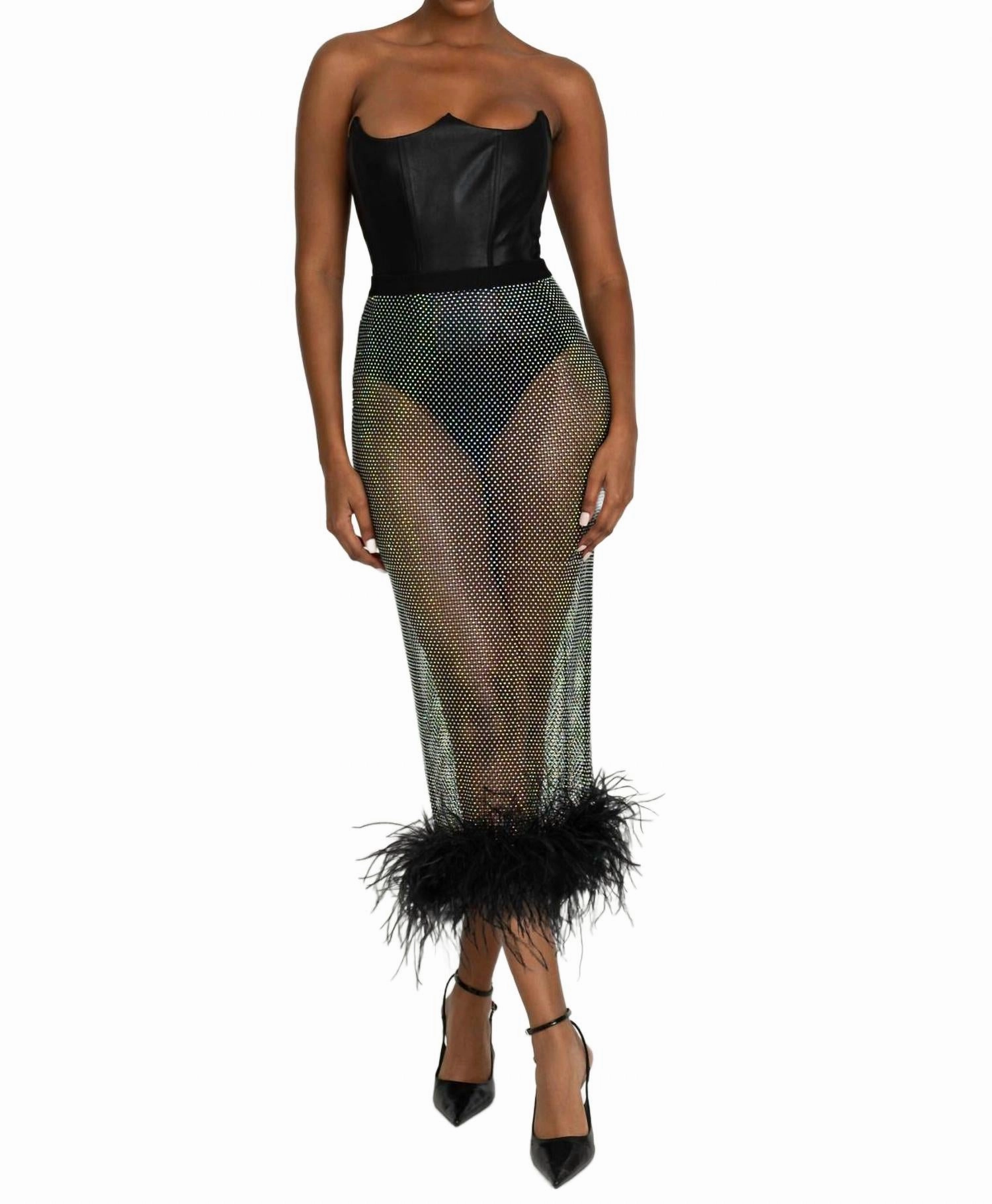 Natasha Satin Skirt In Black Functional Look