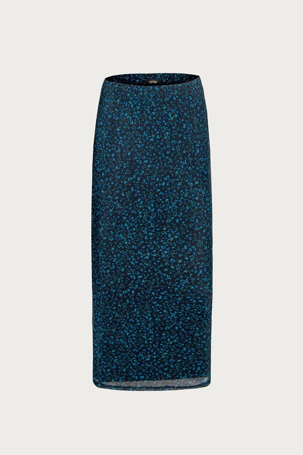 Felix Mesh Midi Skirt In Blue Daisy Ditsy Outfit Display Outfit Lookbook