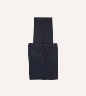 Trendy Wear Navy Cotton Flat Front Chino