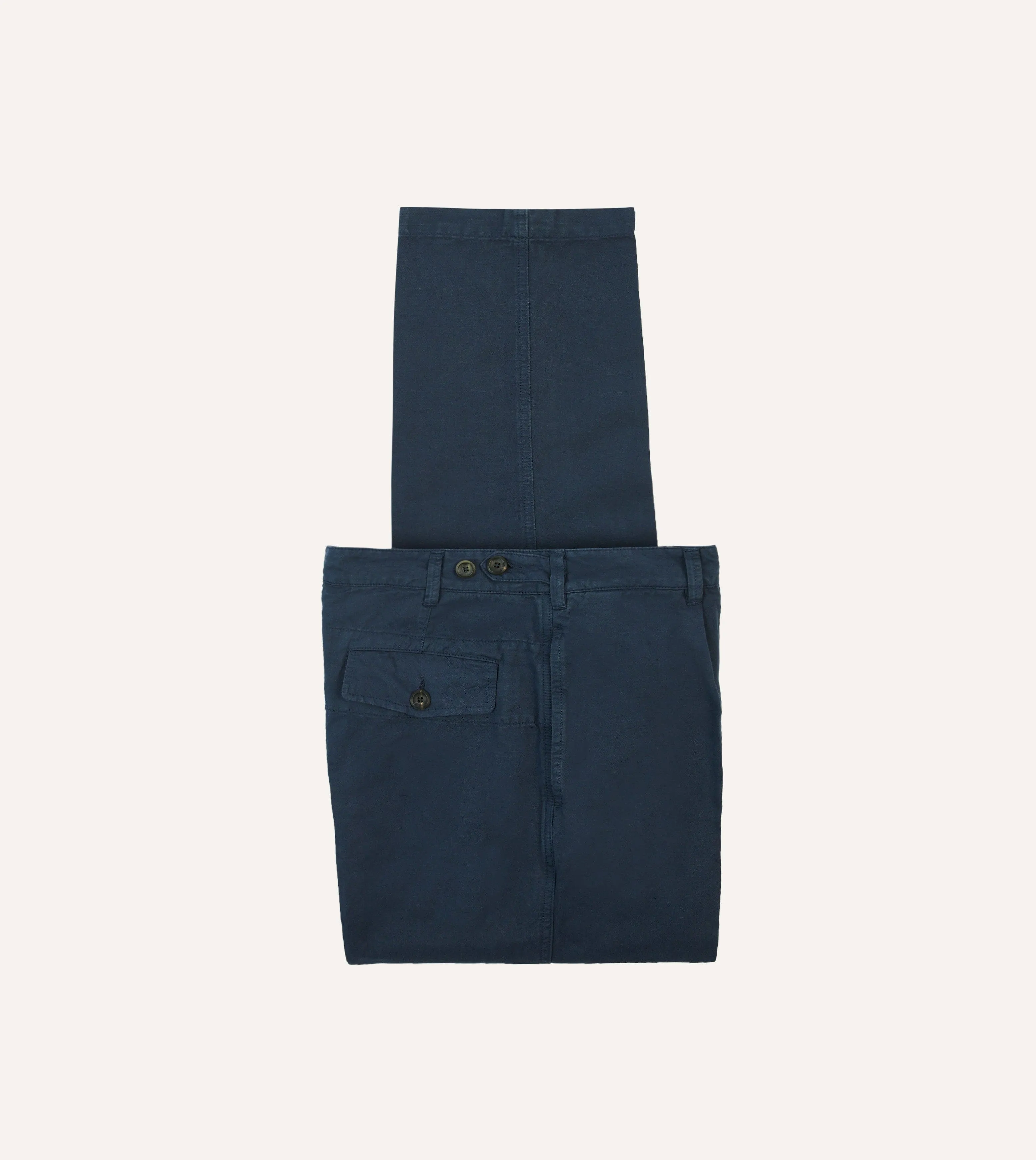 Anti Static Lining TouchscreenCompatiblePockets Navy Cotton Linen Games Trousers