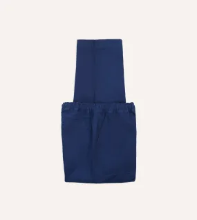 Navy Herringbone Twill Cotton Drawstring Trousers DurablePolyester Comfort and style