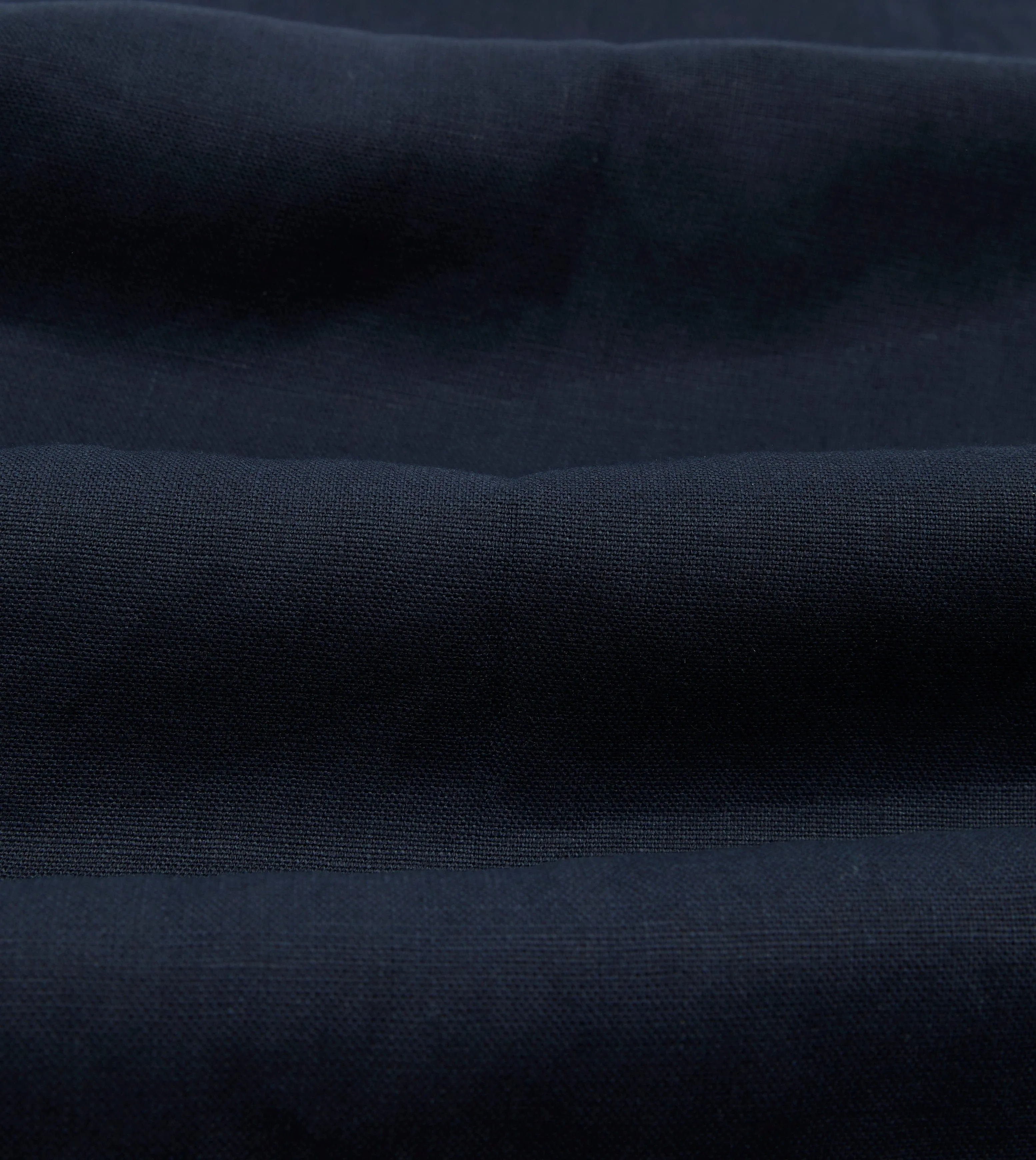 Navy Irish Linen Smock Polka Dot