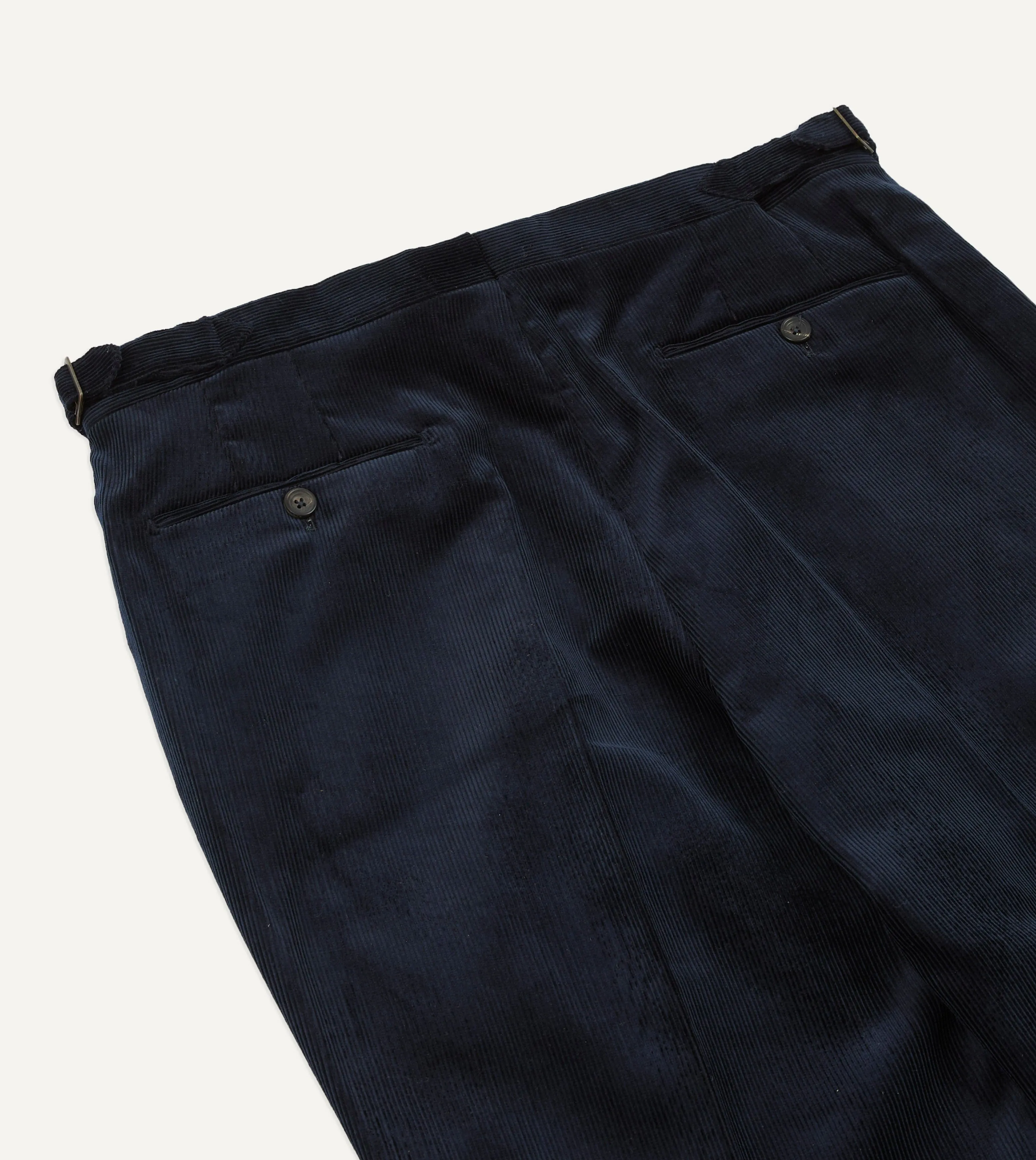 Layer Essential Sport Comfort Navy Mid-Wale Corduroy Single Pleat Trouser