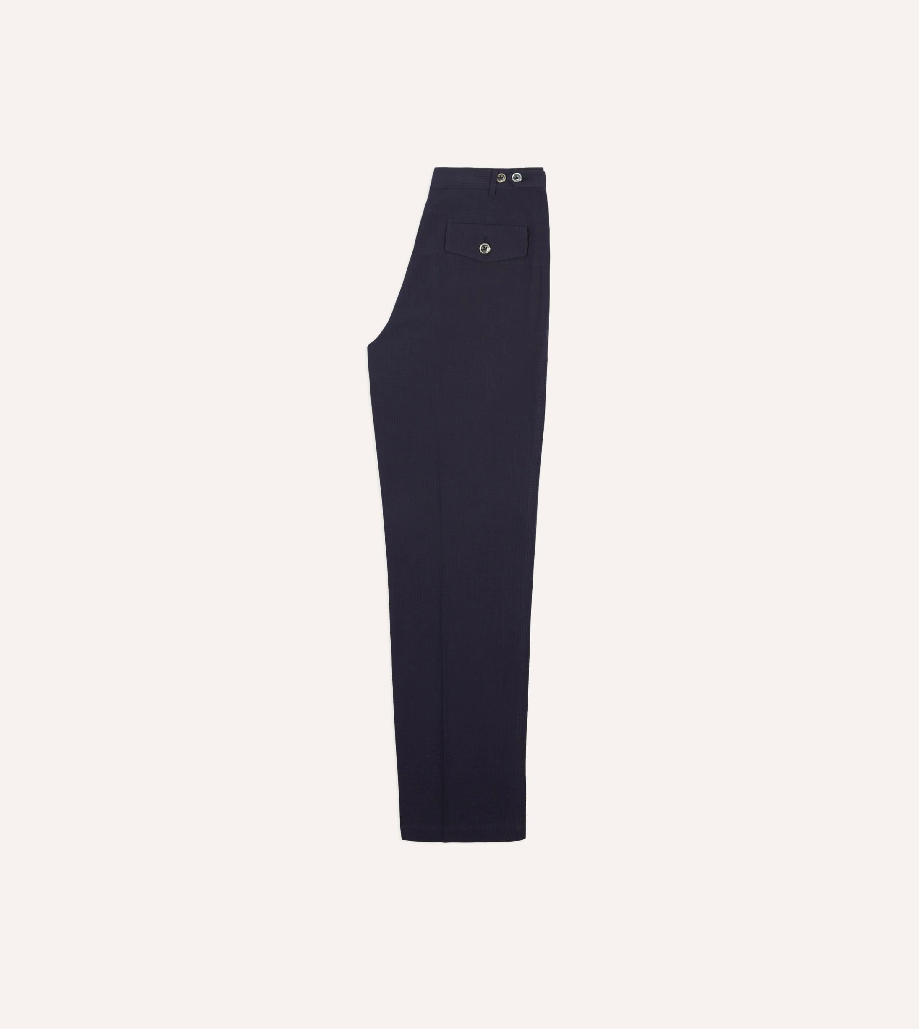 Moisture Wicking Fabric Navy Seersucker Games Trousers