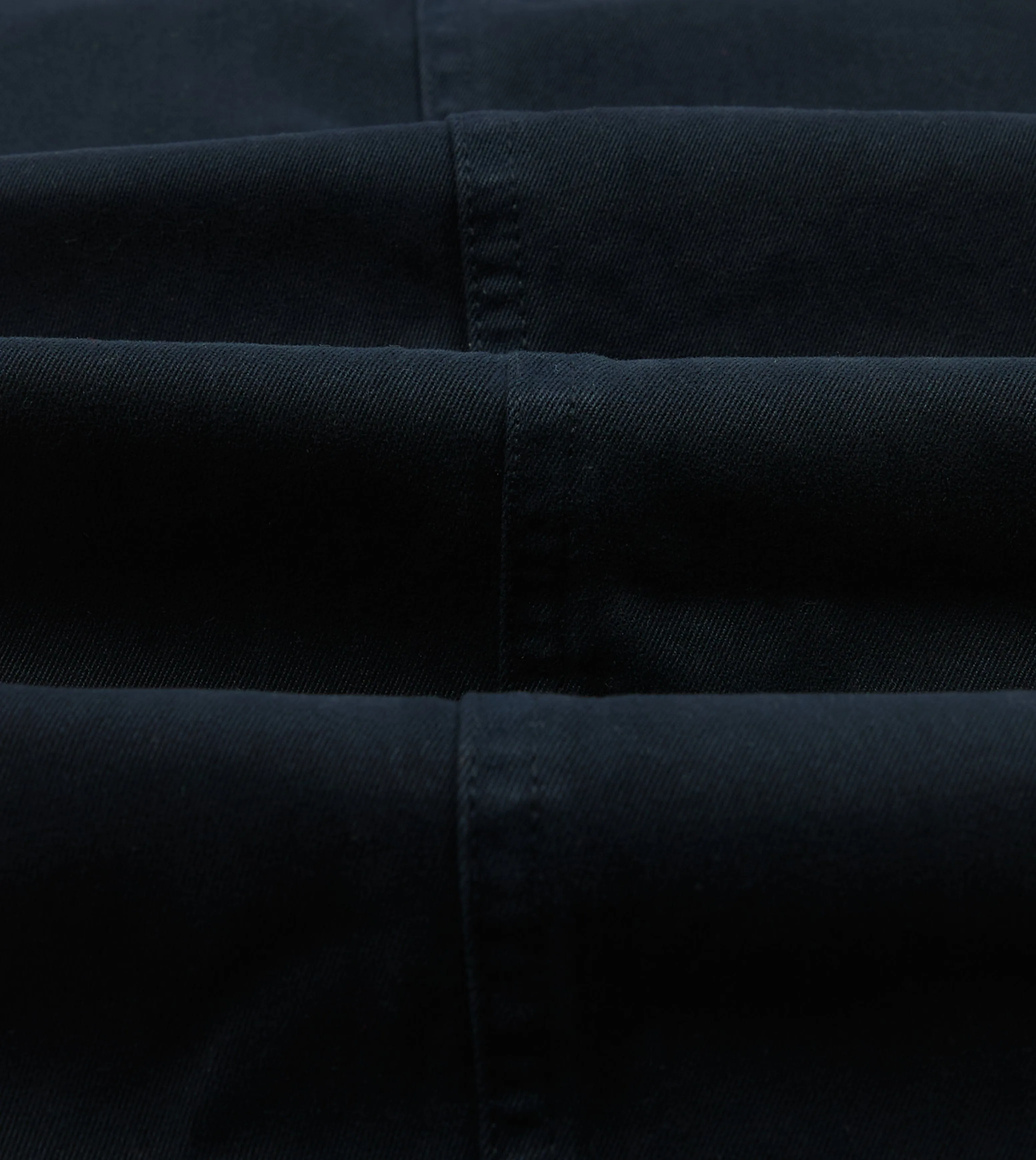 Tapered Look Navy Textured Cotton Flat Front Chino