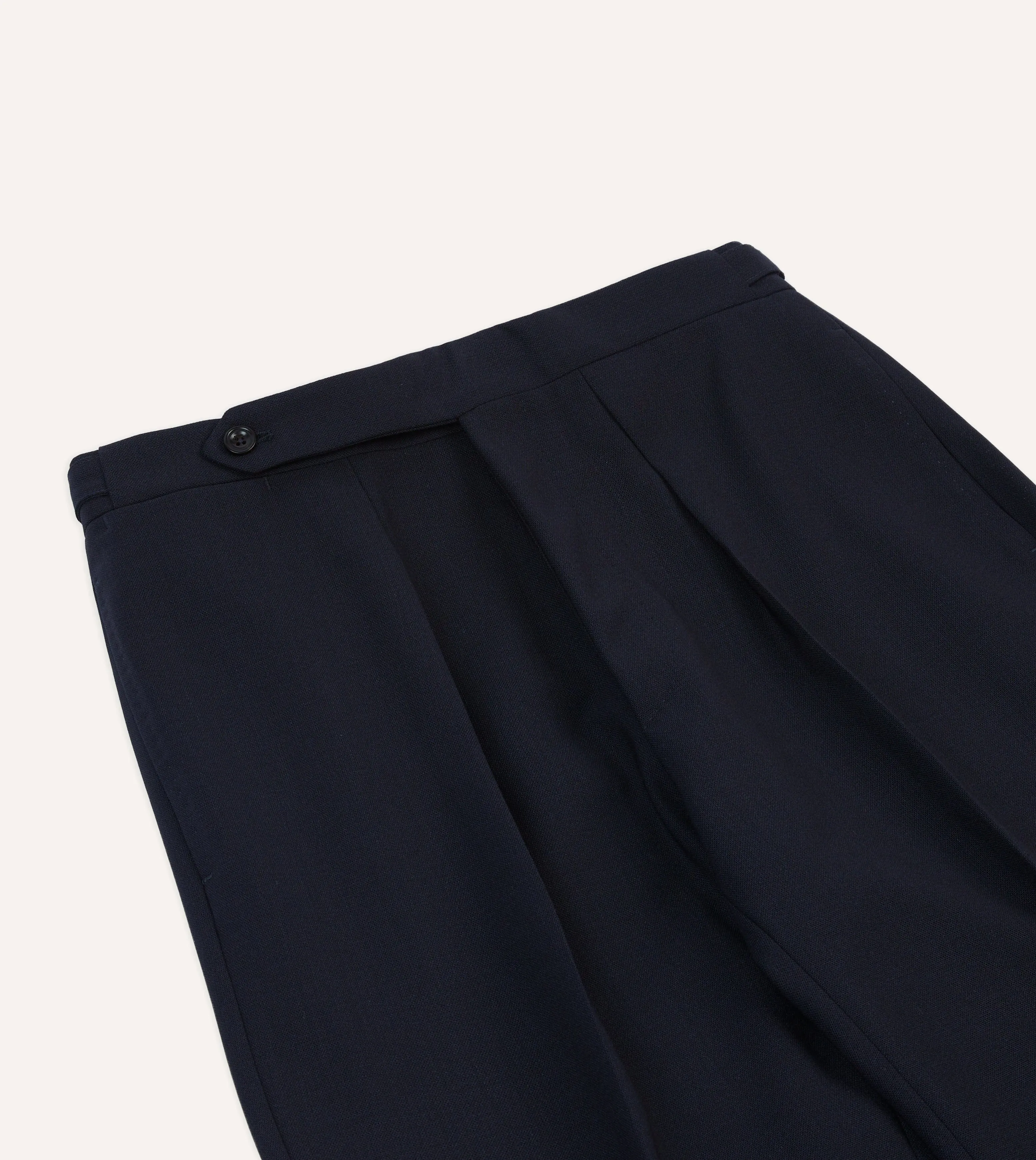 Comfort Layer Wear Navy Tropical Wool Single Pleat Trouser