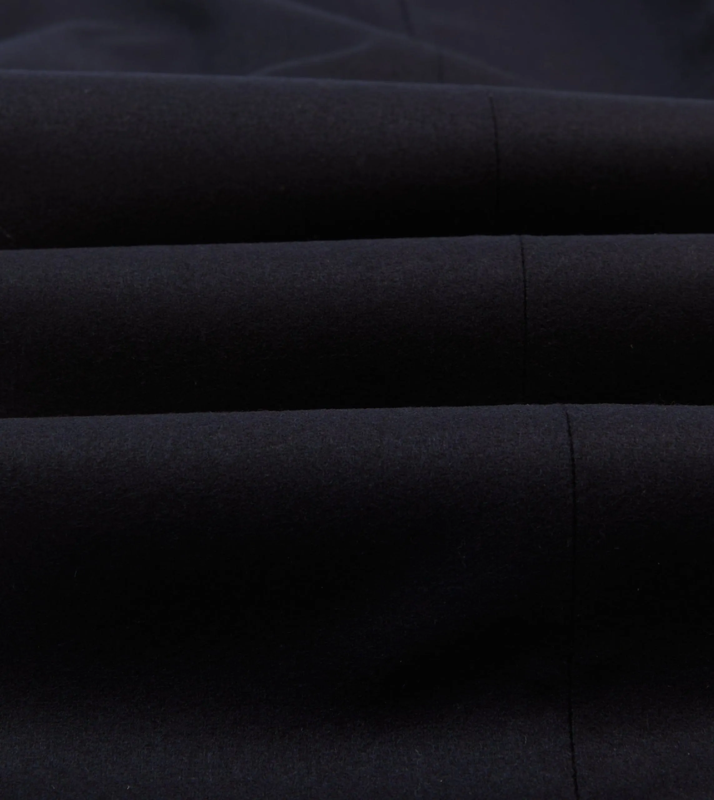 Navy Wool Flannel Flat Front Trousers Travel-Ready