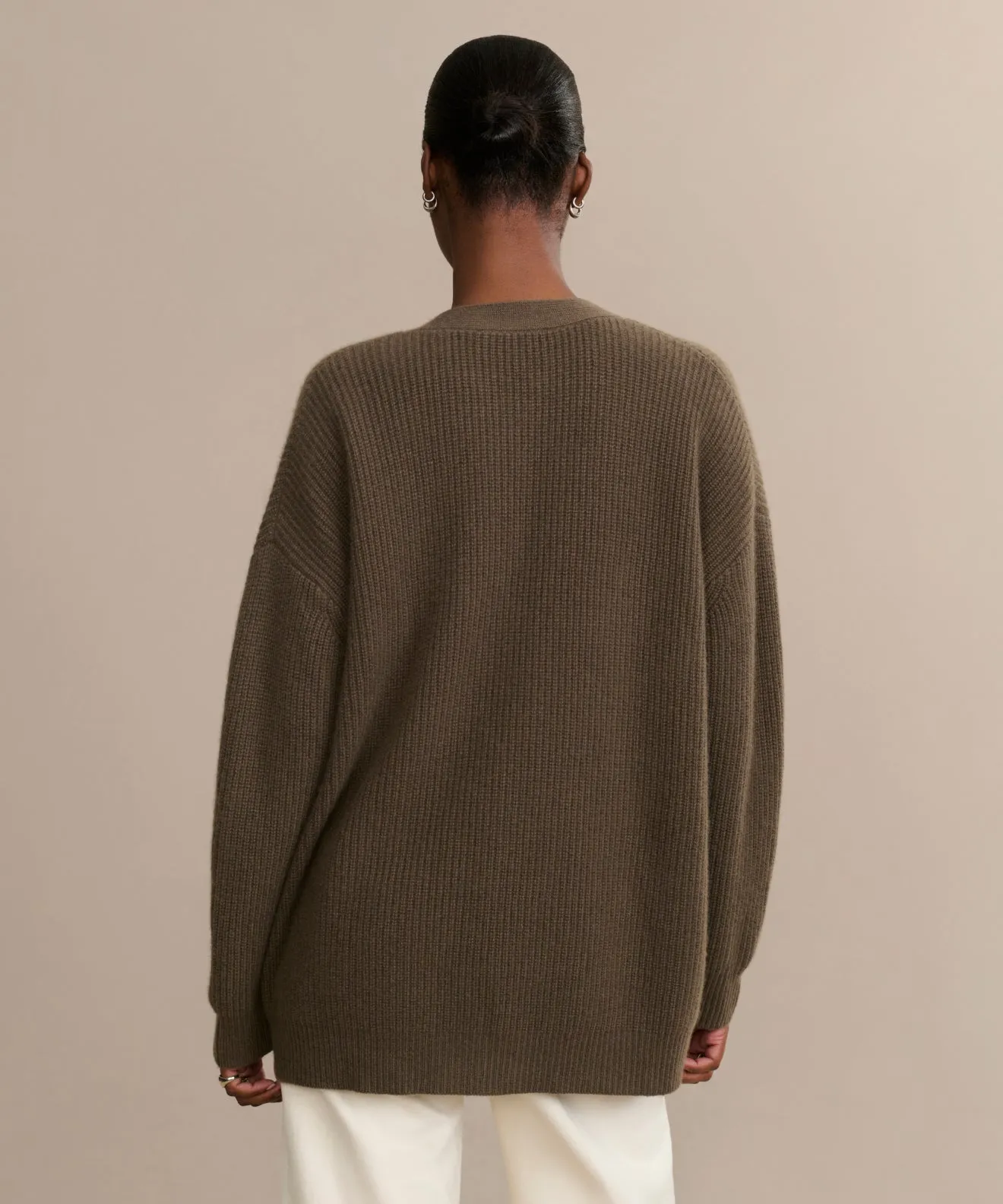Simple Look Cashmere Cocoon Cardigan