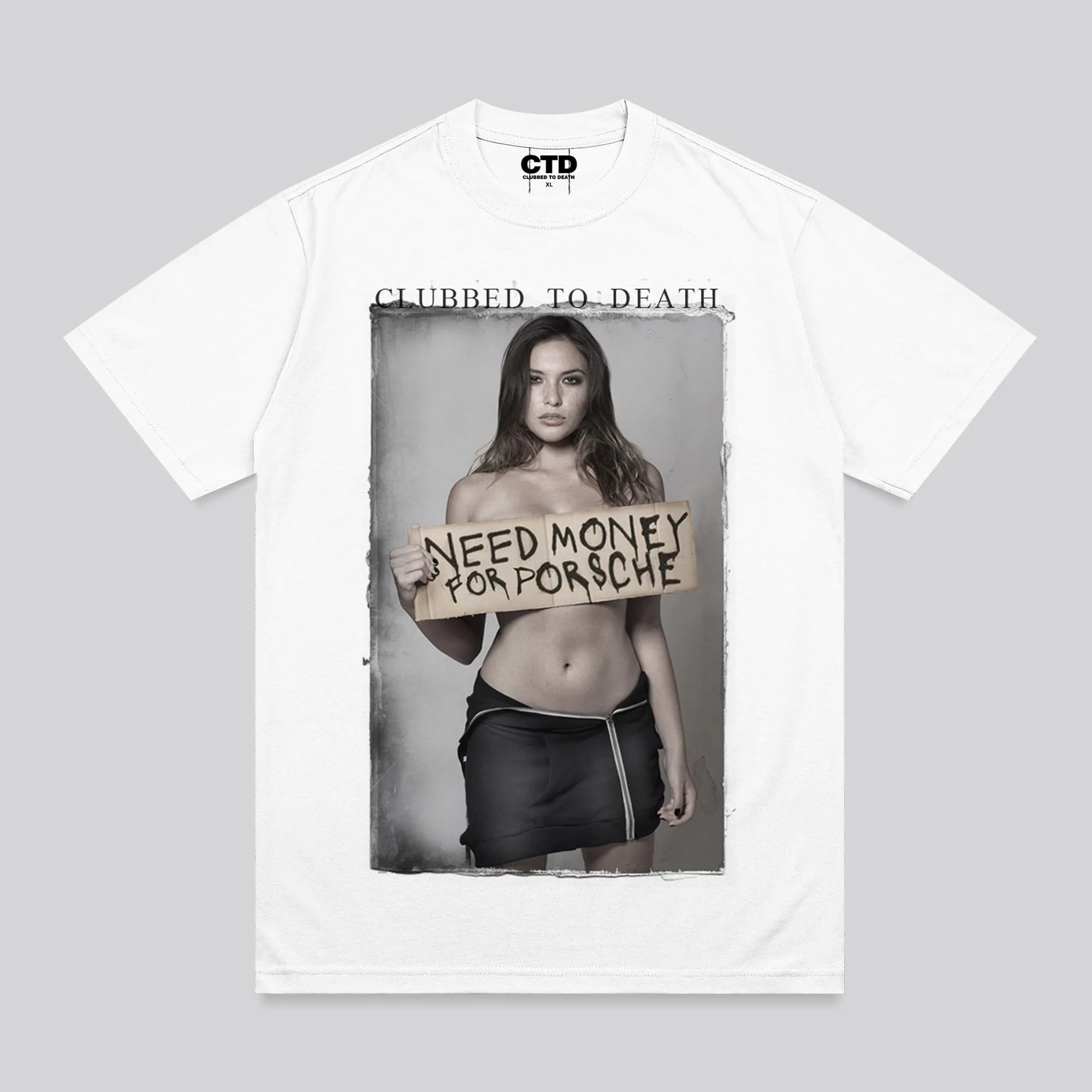 PreShrunkCotton NEED MONEY T-SHIRT WHITE