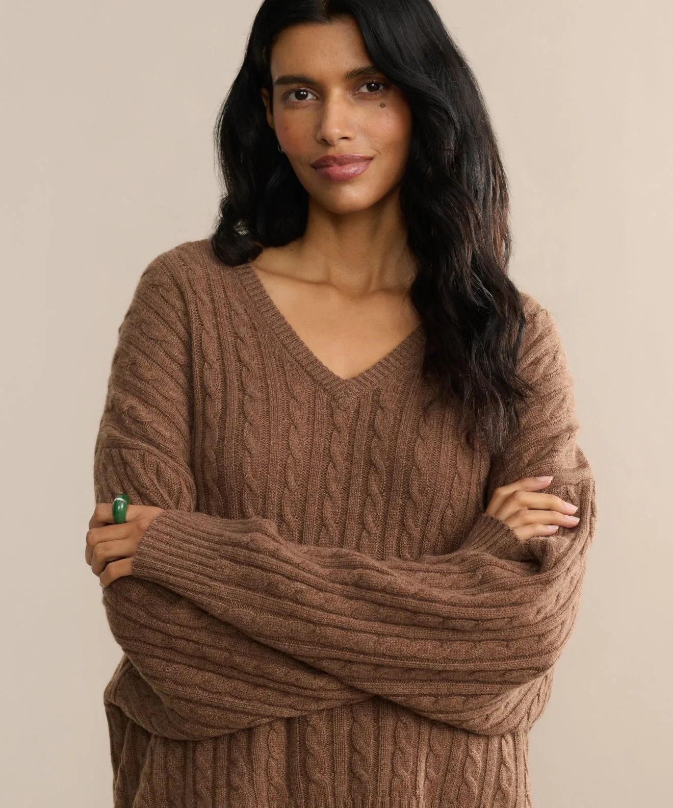 Nell V-Neck Sweater Cool Layering Home Outfit