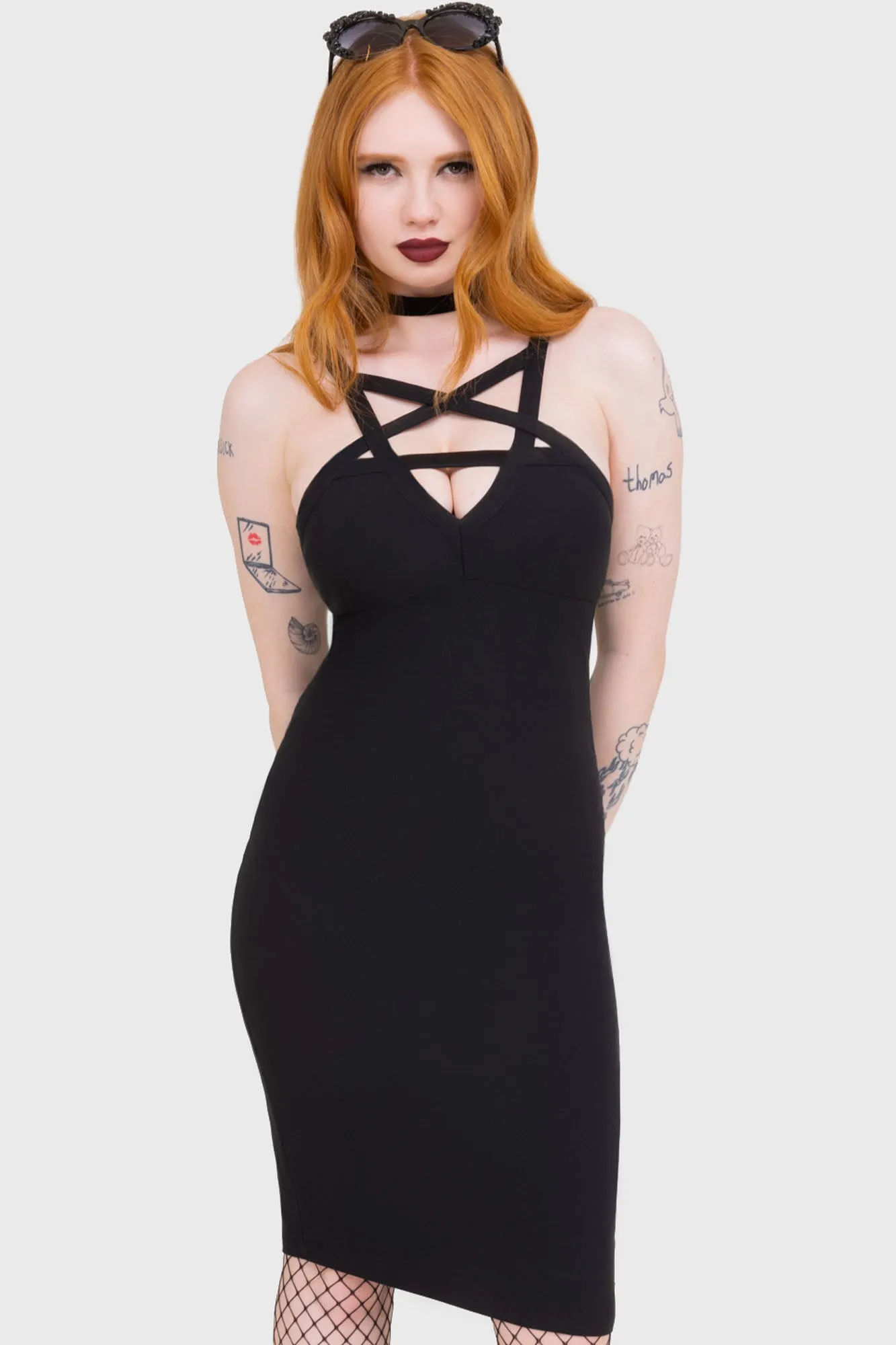 Betty Rage Pin-Up Dress [B] Off-Shoulder