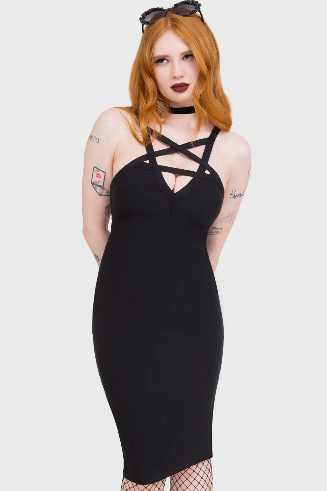 Betty Rage Pin-Up Dress [B] Cool Palette Vibrant evening gown