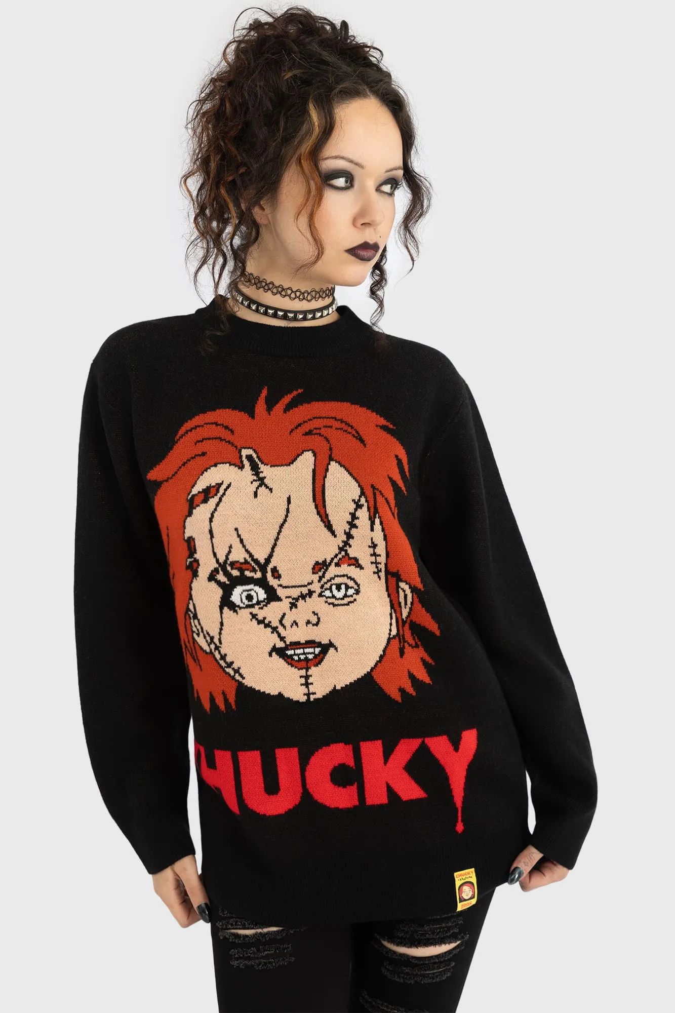 I Like To Be Hugged Knit Sweater Flexible Seam Structure