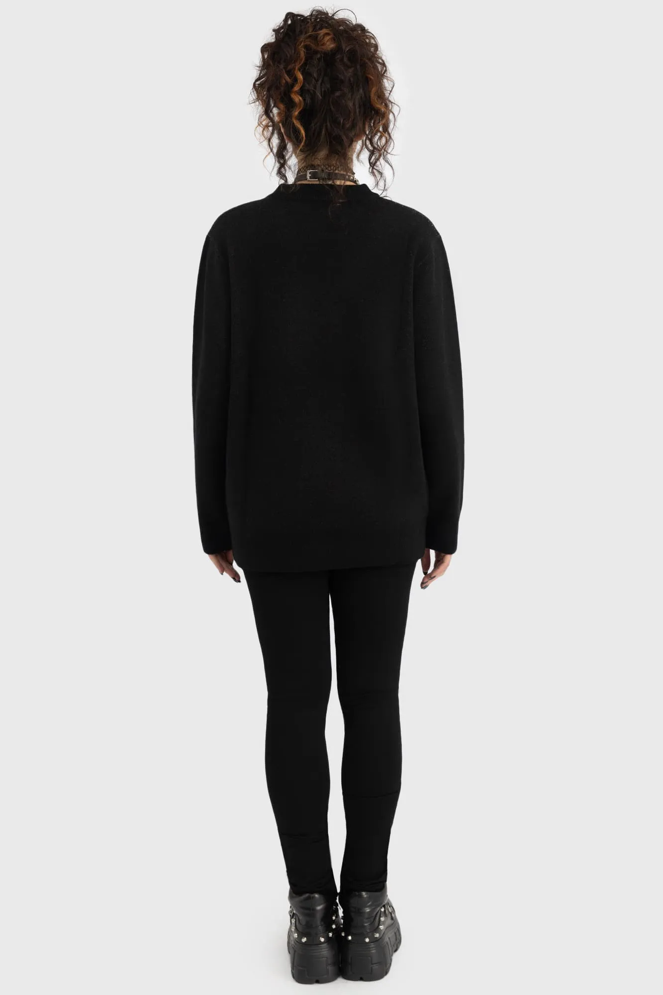 I Like To Be Hugged Knit Sweater Bonded Hem Technology