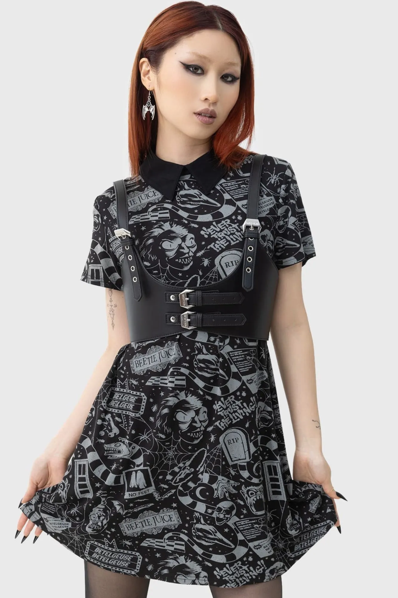 Shimmer-Finish Never Trust The Living Dress