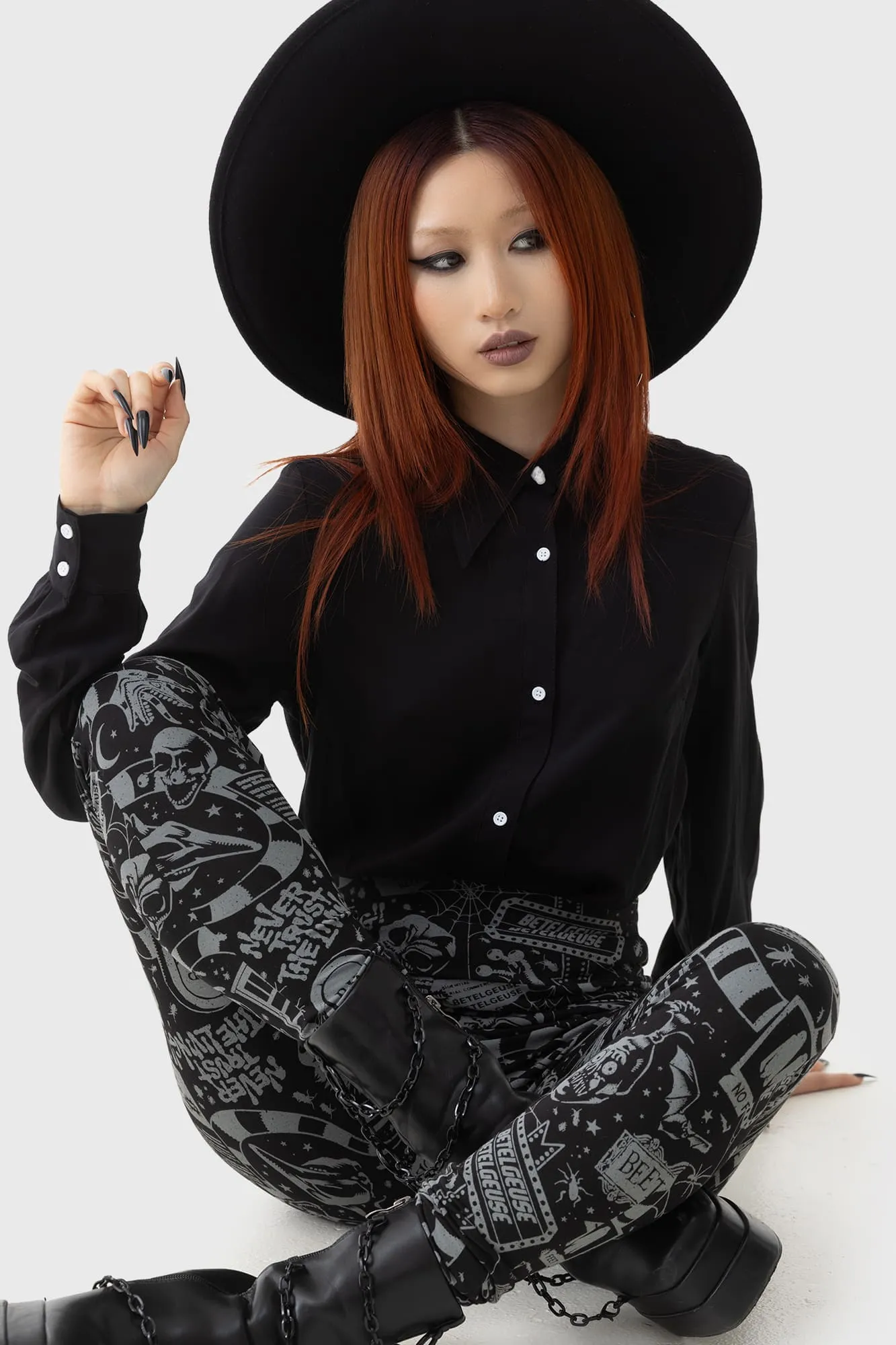 Never Trust The Living Leggings Recycled Polyester Blend