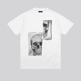 Timeless Style PATCH SKULL T-SHIRT WHITE
