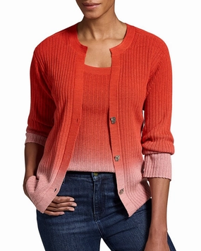 Seasonal Layers Perfect Layer NIC ZOE Luxe Knit Ombre Rib Silk-Blend Cardigan