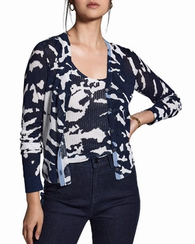 Warm Essentials Multipanel Construction NIC ZOE Nightfall Rib Cardigan