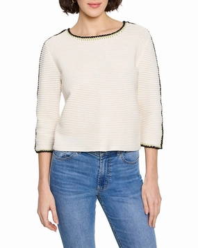 NIC ZOE Ottoman Stitched Sweater Snug Knit