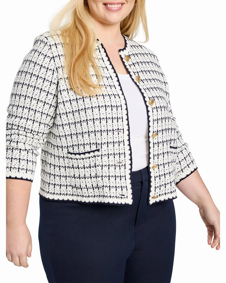 Versatile knitwear Ethical Production Knitwear NIC ZOE Plus Mixed Up Sweater Jacket