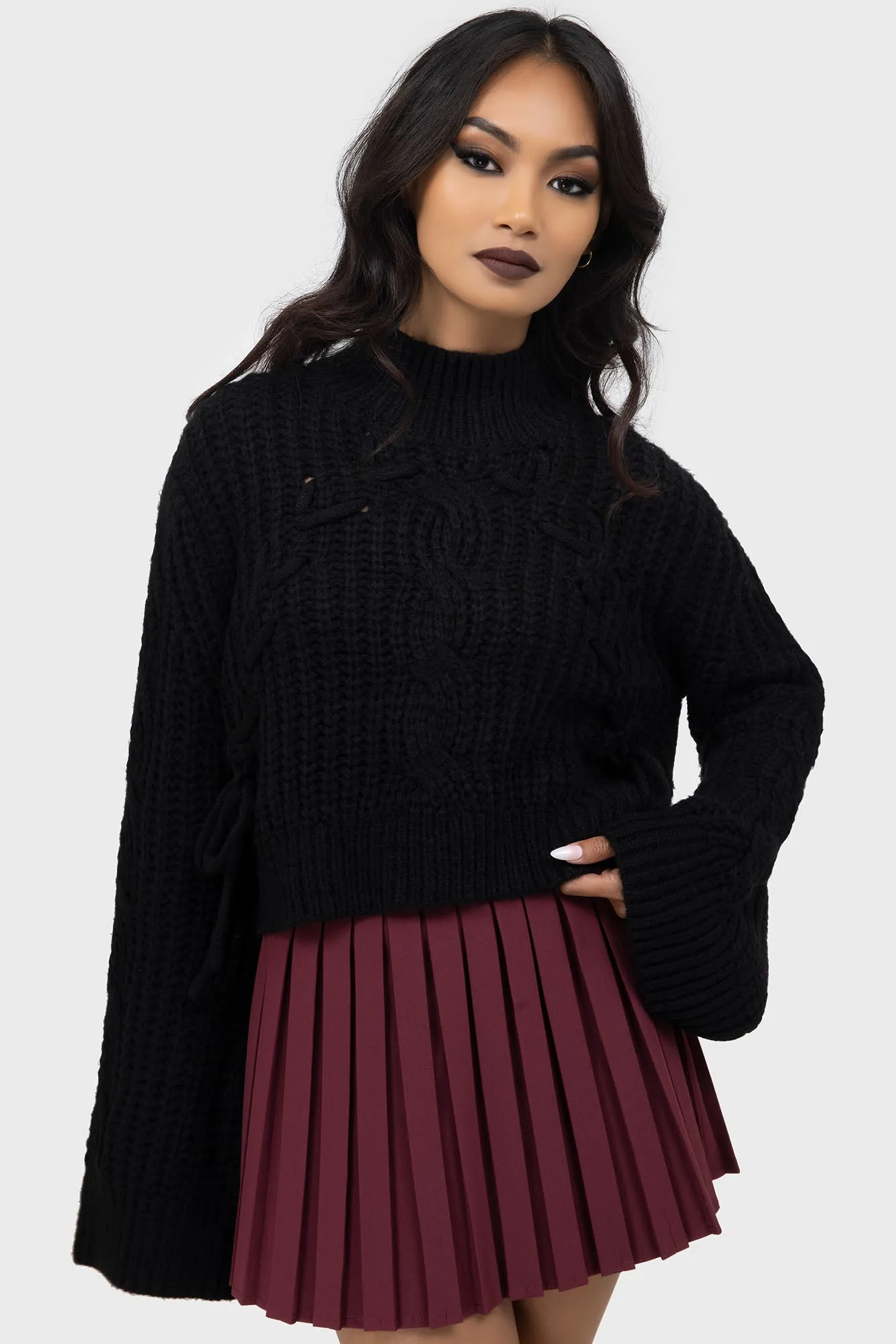 Nightshade's Curse Mini Skirt [DARK RED] Wearable Art