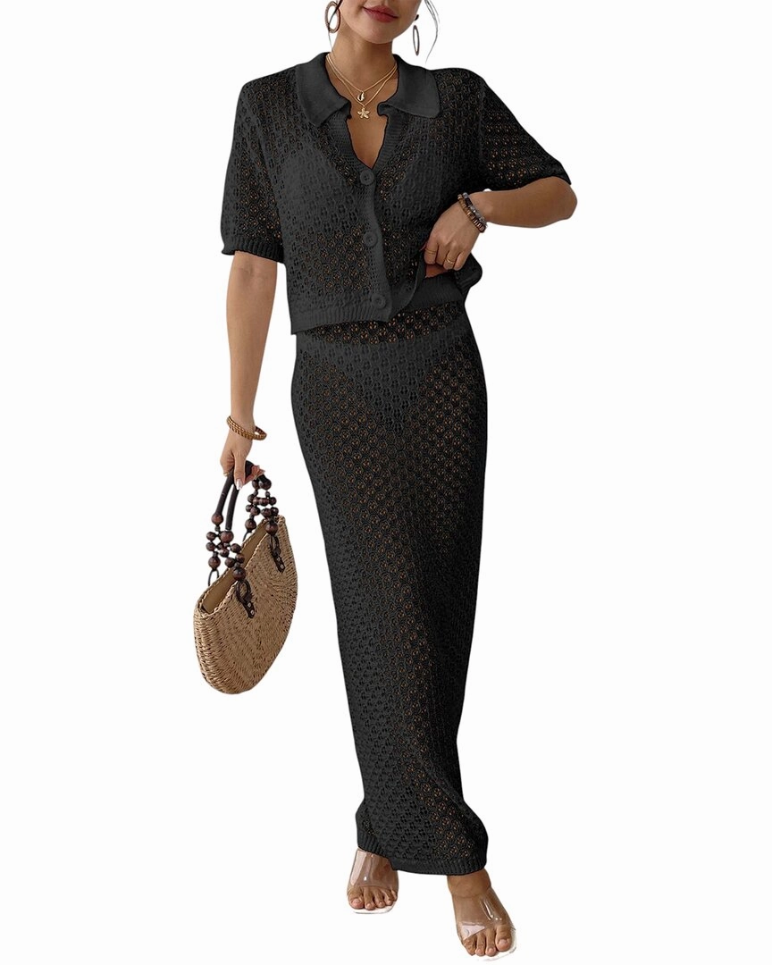 Nino Balcutti 2pc Top & Skirt Set Non see through