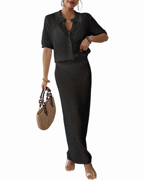 Nino Balcutti 2pc Top & Skirt Set Non see through
