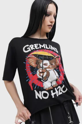 No H20 Short Sleeve Top futuristic Water Based Ink