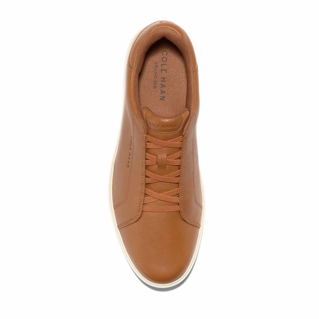 ventilation channels Mens Cole Haan Grandpro Luxe Slip-On Sneaker in British Tan/Ivory