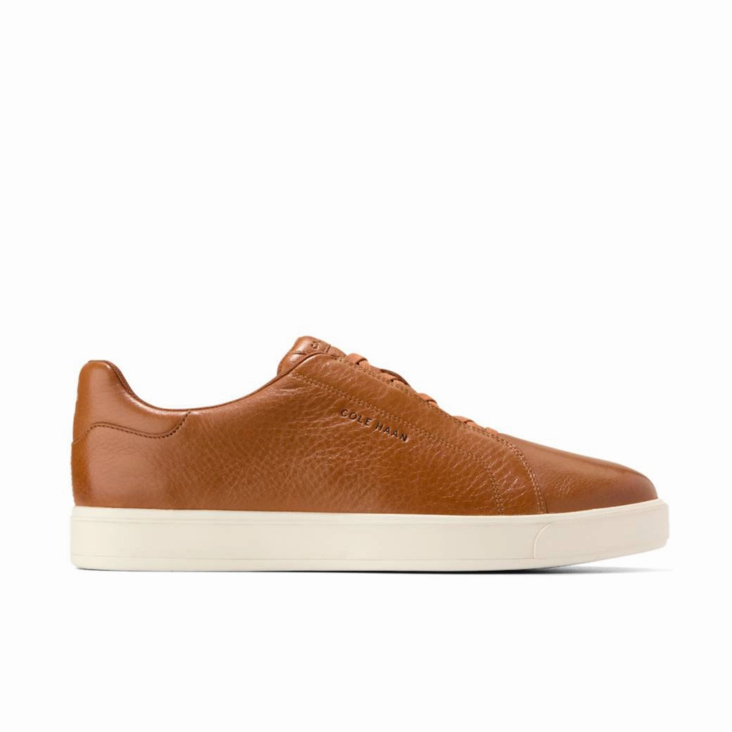 Mens Cole Haan Grandpro Luxe Slip-On Sneaker in British Tan/Ivory Chic Comfort Plain Jog