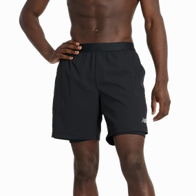 Recycled Polyester Blend Fashionable Appeal Men's AC Lined 2-in-1 Short 7"