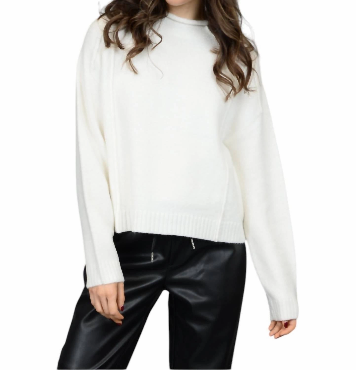Noella Funnel Neck Sweater In Cream Chilly Weather Wear