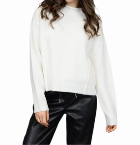 Noella Funnel Neck Sweater In Cream Chilly Weather Wear